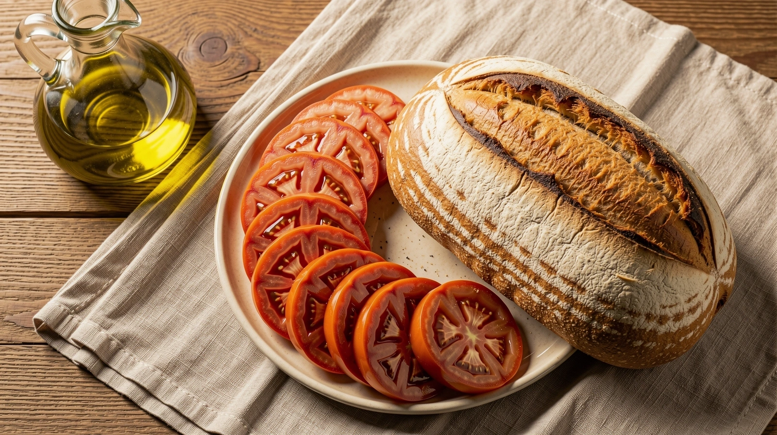 Mesa de desayuno mediterráneo bajo el sol